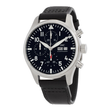 Pilots Chronograph Automatic Black Dial Watch IW378001