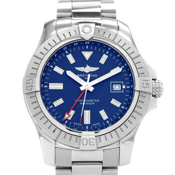 Preowned Breitling Avenger GMT Automatic Chronometer Blue Dial Watch A32395