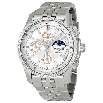 Preowned Breitling Bentley Chronograph Automatic Silver Dial Watch P1936212G629