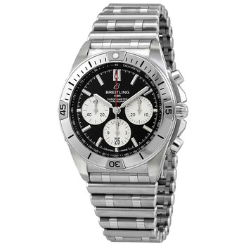 Preowned Breitling Chronomat B01 42 Chronograph Automatic Black Dial Watch AB0134101B1A1