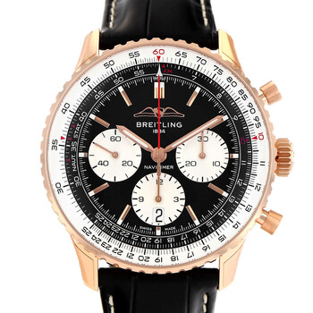 Preowned Breitling Navitimer 1 B01 Chronograph Automatic Chronometer Black Dial Watch RB0138