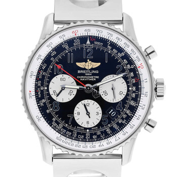 Preowned Breitling Navitimer Chronograph Automatic Chronometer Black Dial Watch AB0120