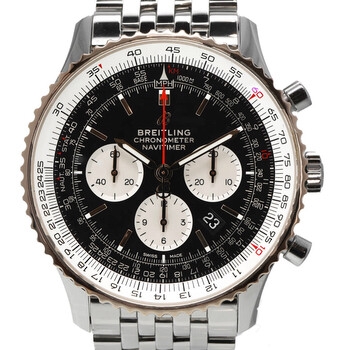 Preowned Breitling Navitimer Chronograph Automatic Chronometer Black Dial Watch UB0127