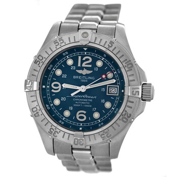 Preowned Breitling Superocean Automatic Chronometer Blue Dial Watch A17360