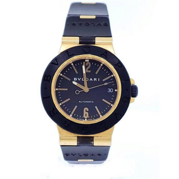 Preowned Bvlgari Diagono Automatic Black Dial Watch AL 38 G