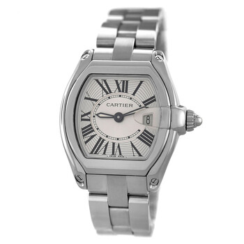 Preowned Cartier Roadster Quartz Silver Dial Watch W62016V3