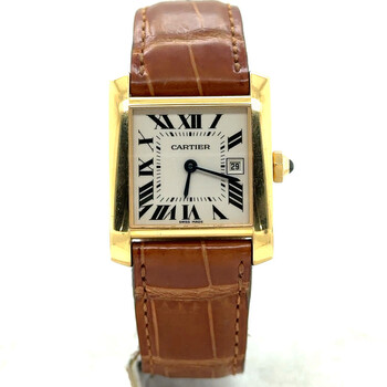 Preowned Cartier Tank Francaise Quartz Silver Dial Watch W5001456