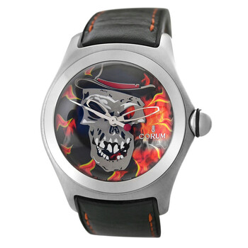 Preowned Corum Bubble Baron Samedi Automatic Black Dial Watch