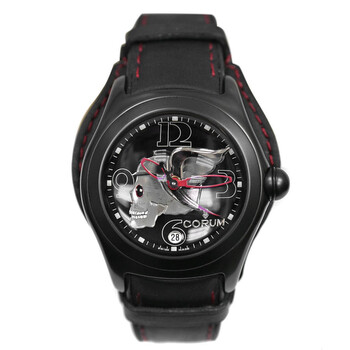 Preowned Corum Bubble Night Flyer Automatic Black Dial Watch 082.150.45