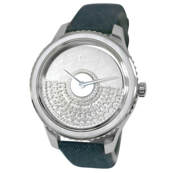 Preowned Dior Grand Bal Mother of Pearl White Gold Oscillating Weight set Dial Watch CD153B16A001