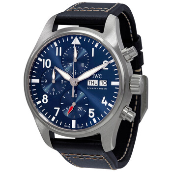 Preowned IWC Pilot Chronograph Blue Dial Watch IW388101