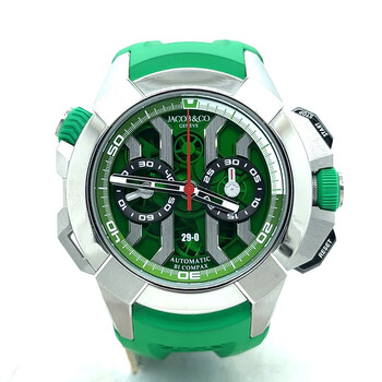 Preowned Jacob  Co. Epic X Chronograph Automatic Green Dial Watch EC323.20.AB.AB.A