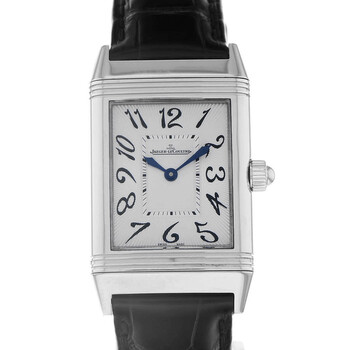 Preowned JaegerLeCoultre Reverso Duette Classique Hand Wind Silver Dial Watch Q2568402