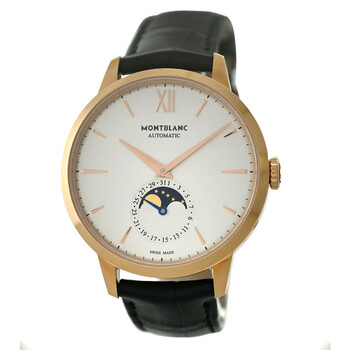 Preowned Montblanc Meisterstuck Heritage Moonstruck Silver Dial Watch