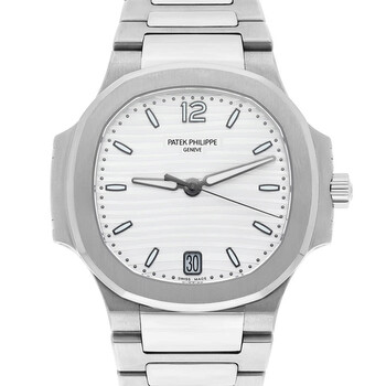 Preowned Patek Philippe Nautilus White Dial Watch 71181A010