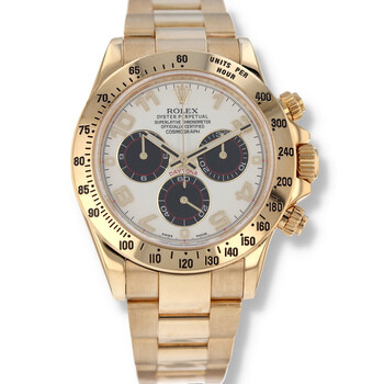 Preowned Rolex Cosmograph Daytona Chronograph Automatic Chronometer White Dial Watch 116528 WAO