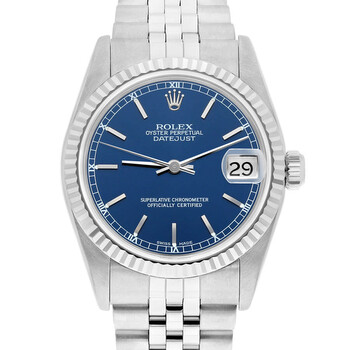 Preowned Rolex Datejust Automatic Blue Dial Watch 68274 BLSJ