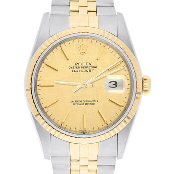 Preowned Rolex Datejust Automatic Champagne Dial Watch 16233 CSJ