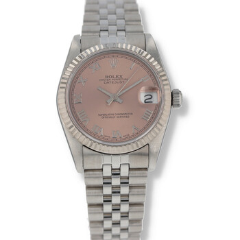 Preowned Rolex Datejust Automatic Chronometer Pink Dial Watch 68274 PRJ