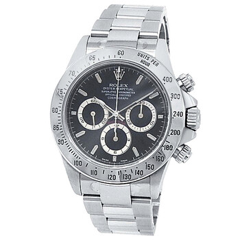 Preowned Rolex Daytona Chronograph Automatic Black Dial Watch 16520 BKSO