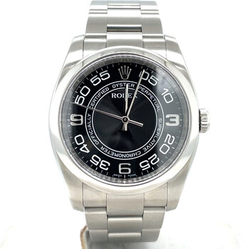 Preowned Rolex Oyster Perpetual Automatic Black Dial Watch 116000BKCOAO