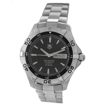 Preowned Tag Heuer Aquaracer Automatic Black Dial Watch WAF2010