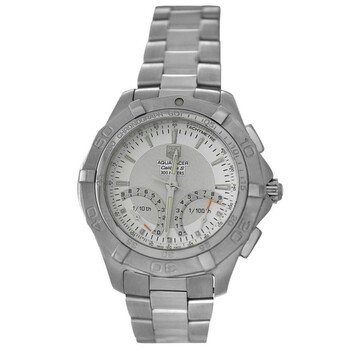 Preowned Tag Heuer Aquaracer Calibre S Caf7011 Perpetual Chronograph Quartz White Dial Watch CAF7011