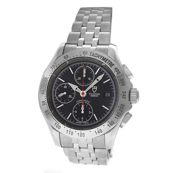 Preowned Tudor Chronautic Chronograph Automatic Black Dial Watch 79380P