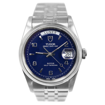 Preowned Tudor Prince Oyster DayDate Automatic Blue Dial Watch