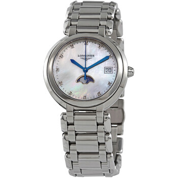 PrimaLuna Moonphase Mother of Pearl Diamond Dial Watch L8.116.4.87.6