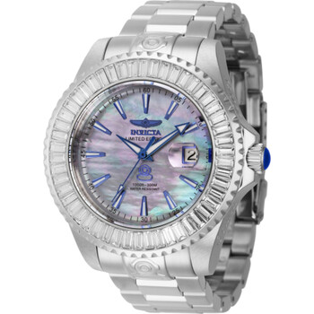 Pro Diver Date Automatic Crystal Silver Dial Watch