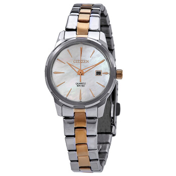 Quartz White Mother of Pearl Dial Watch EU607451D