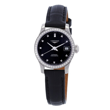 Record Automatic Diamond Black Dial Watch L2.320.0.57.2