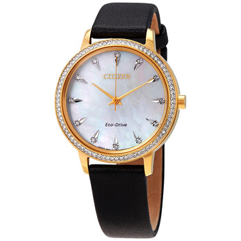 Silhouette Crystal Mother of Pearl Dial Watch FE704207D