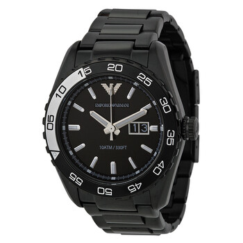 Sportivo Black Dial Blaxk Ionplated Watch AR6049