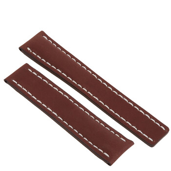 Strap Brown Leather Strap and White Stitching no clasp 2220mm