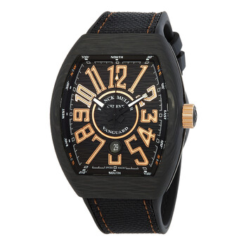 Vanguard Automatic Black Dial Watch V45SCDTCARBONNRCAR5N5N