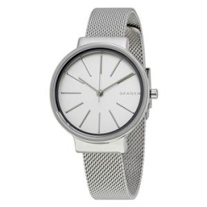 Ancher White Dial Steel Mesh Watch SKW2478