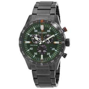 Chronograph GMT EcoDrive Green Dial Watch AT252780X