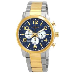Chronograph Quartz Blue Dial TwoTone Watch AN805956L