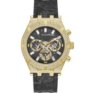 Classic Chronograph Crystal Black Dial Watch GW0418G2