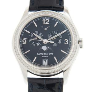 Complications Annual Calendar Blue Dial 18kt White Gold Diamond Blue Leather Watch 5147G001