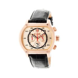Dash Chronograph Rose Dial Black Leather Watch E712