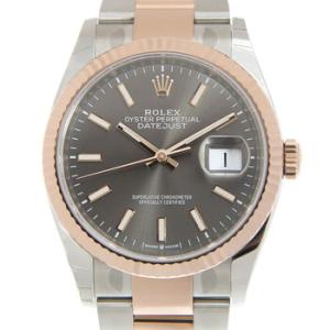 Datejust 36 Dark Rhodium Dial Automatic Steel and 18k Everose Gold Oyster Watch 126231DRSO