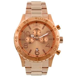 Elegant Ocean Chronograph Rose Dial Rose Goldtone Watch