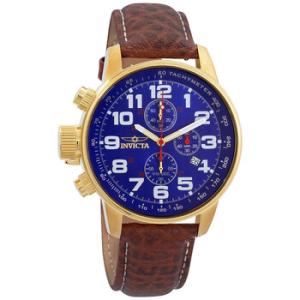 Force Lefty Chronograph Blue Dial Brown Leather Watch