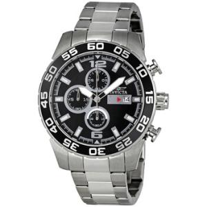 II Black Dial Chronograph Stainless Steel Watch