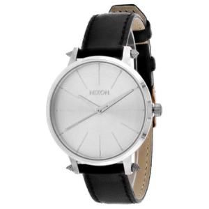 Kensington Leather Silvertone Dial Watch A1083149