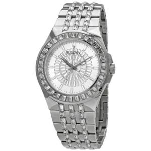 Phantom Quartz Crystal Silver Pave Dial Watch 96A236