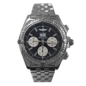Preowned Breitling Crosswind Chronograph Automatic Moon Phase Black Dial Watch A43355